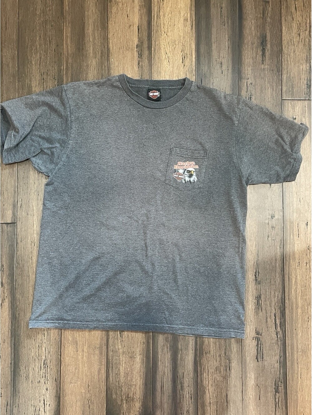 Harley-Davidson Legacy The Harley Barn Effingham IL Gray Graphic T-Shirt 2XL 51”